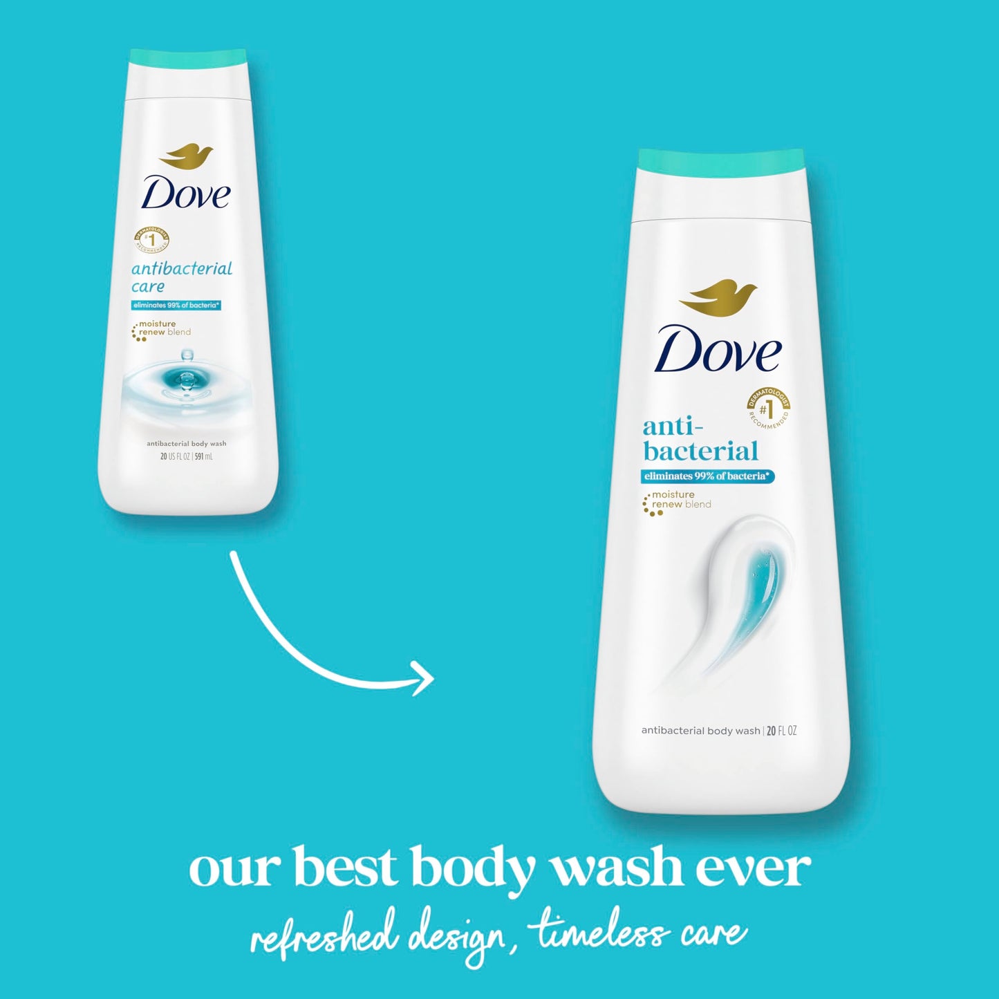Dove Body Wash Antibacterial For All Skin Types Protects from Dryness 20 oz Beauty & Personal Care Dove