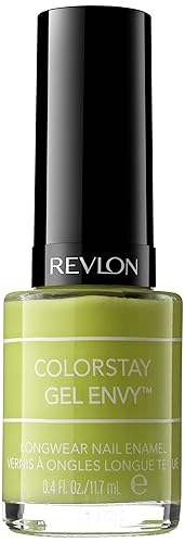 Revlon ColorStay Gel Envy Longwear Nail Polish, with Built-in Base Coat & Glossy Shine Finish, in Blue/Green, 220 In The Money, 0.4 oz Beauty & Personal Care REVLON