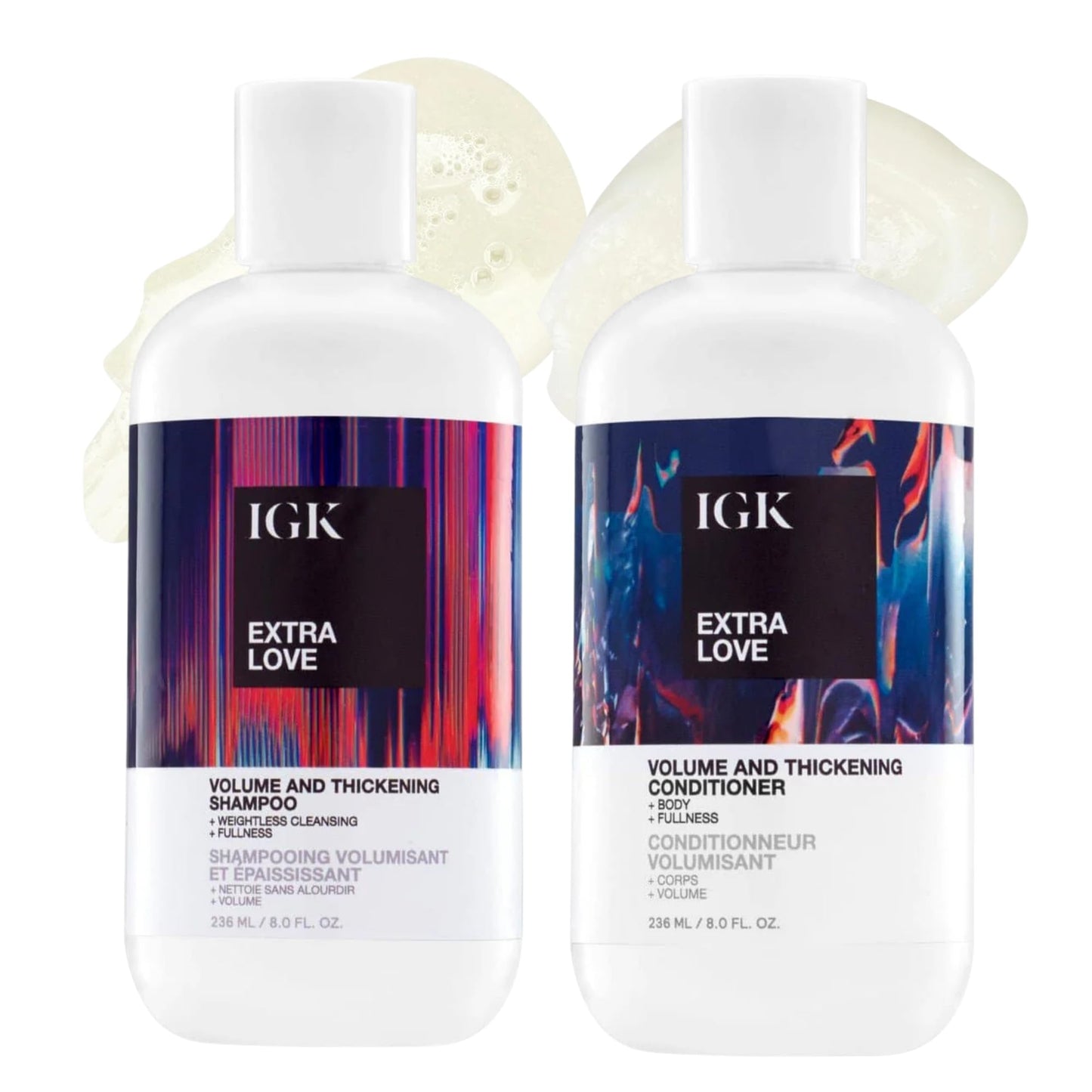 IGK EXTRA LOVE Volume & Thickening Shampoo & Conditioner Set | Volume + Scalp Balance + Oil Balance | Vegan + Cruelty-Free | 8 oz (Pack of 2) Beauty & Personal Care IGK