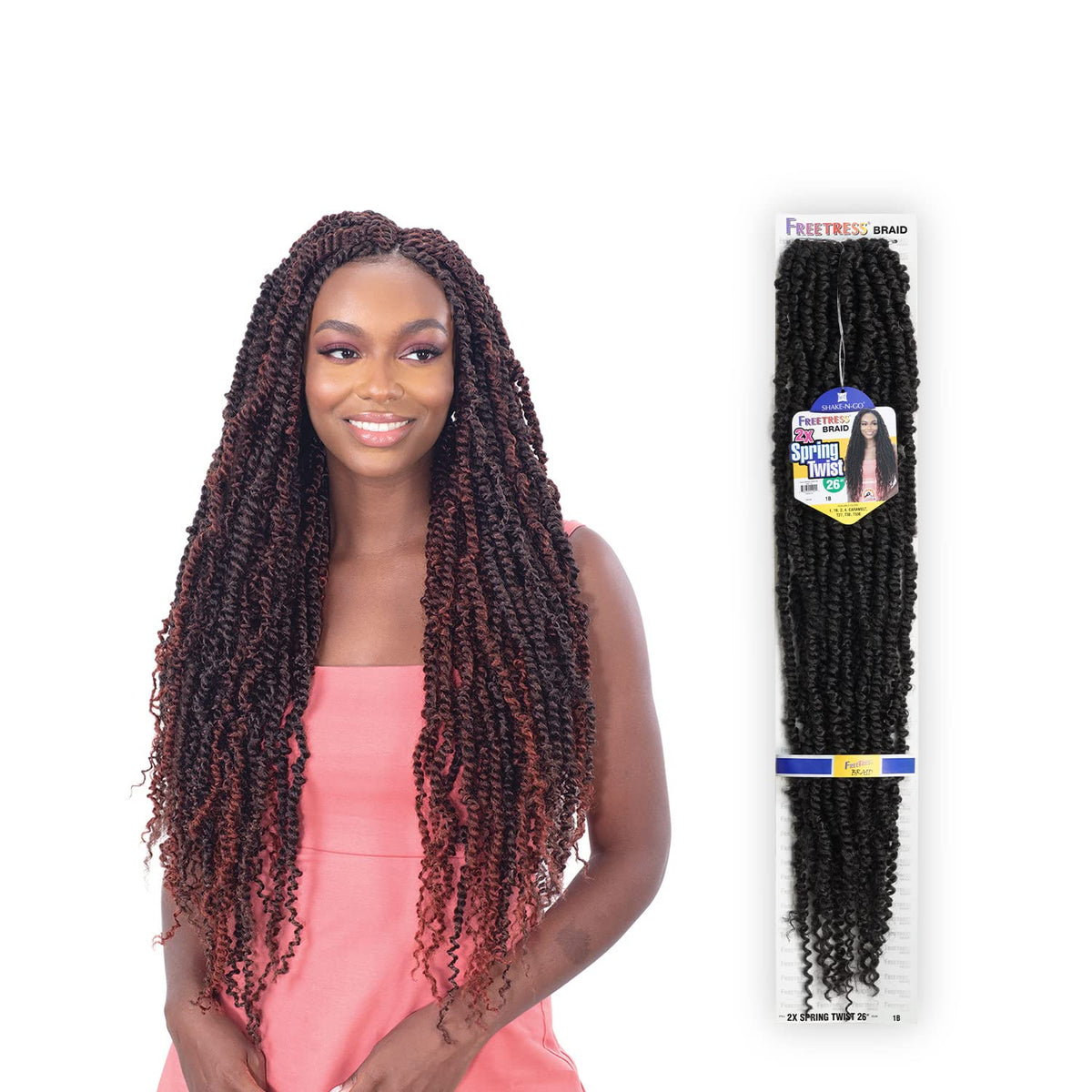 Freetress Synthetic Crochet Braid - 2X SPRING TWIST 26" (Color:4)