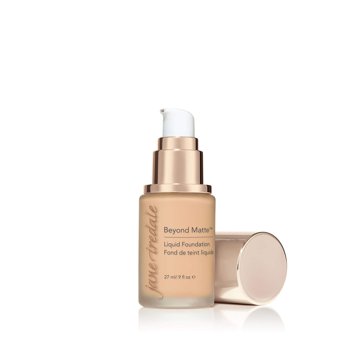 Jane Iredale Beyond Matte 3-in-1 Liquid Foundation, Long-wear, Buildable Coverage, Vegan, Clean, Cruelty Free, Semi Matte Finish, M3