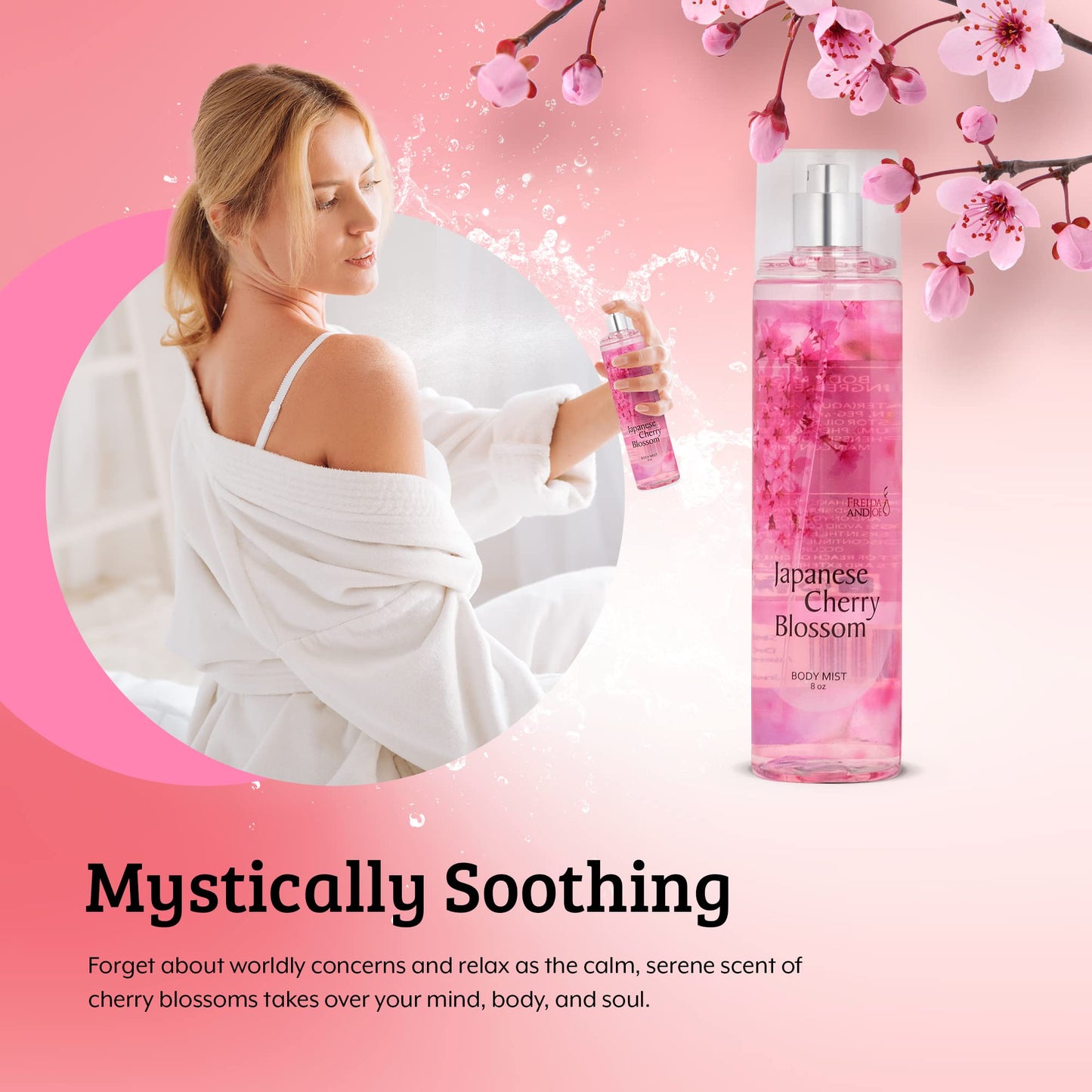 Freida and Joe Cherry Blossom Body Mist: A Luxurious 8 oz Gift for Her, Exquisite Floral Scent, Ideal Stocking Stuffer Fine Women Body Spray for Mom Beauty & Personal Care Freida and Joe