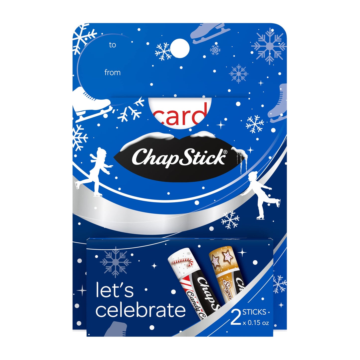 ChapStick Let’s Celebrate Holiday Lip Balm Gift Card Holder - 0.15 Oz (Pack of 2) Beauty & Personal Care ChapStick