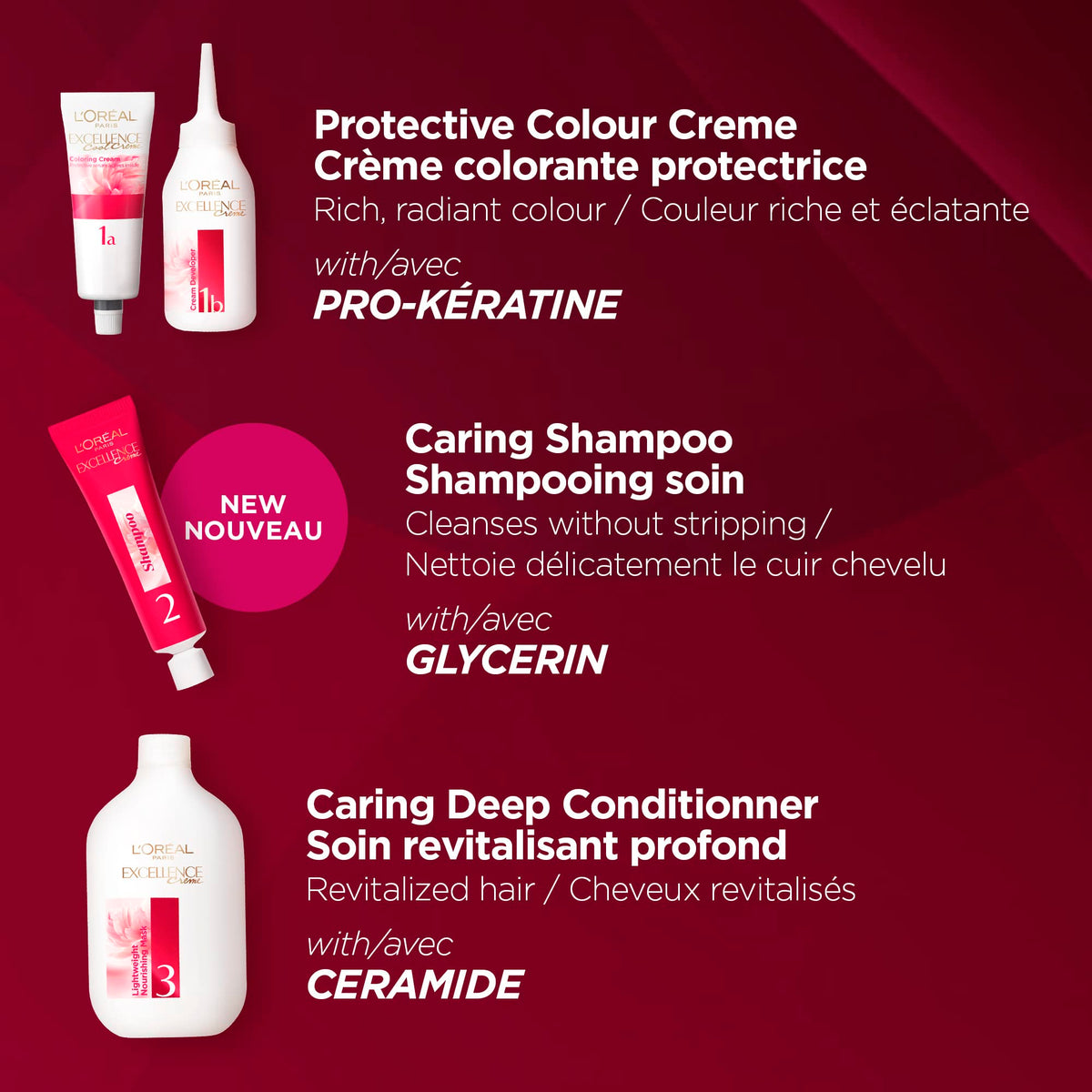 L'Oreal Paris Excellence Cool Supreme Permanent Hair Color, Ash, 100 Percent Gray Coverage Hair Dye, Anti-Brass regimen includes gentle shampoo,