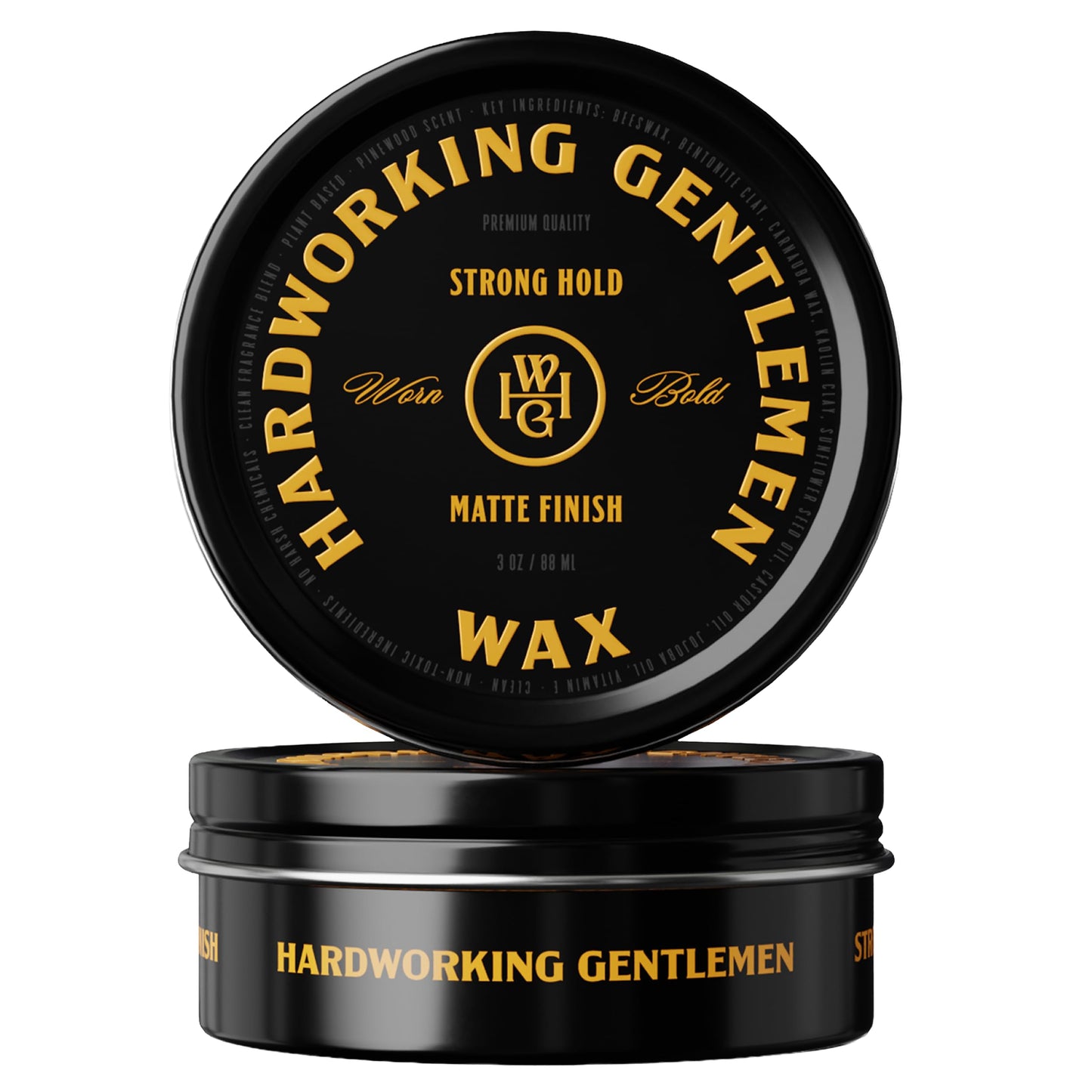 Hardworking Gentlemen Hair Wax for Men, Firm Hold, Matte Finish, Pinewood Scent, 3 oz (Made in USA) Beauty & Personal Care Hardworking Gentlemen
