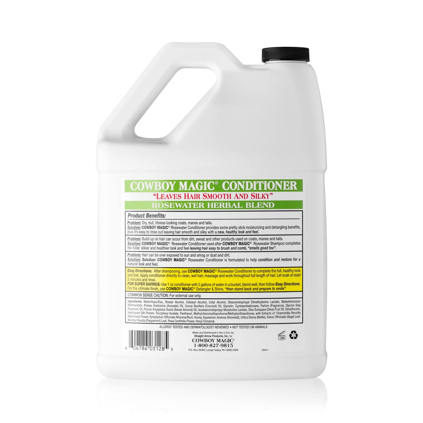 Cowboy Magic Rosewater Conditioner Gallon Rosewater Herbal Blend Leaves Hair Smooth and Silky Beauty & Personal Care Cowboy Magic
