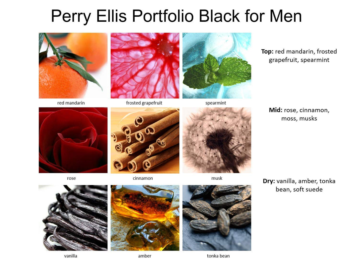 Perry Ellis Portfolio Black Eau De Toilette Spray for Men, 3.4 Ounce Beauty & Personal Care Perry Ellis