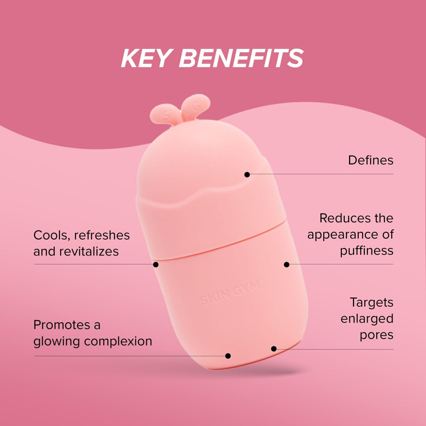 Skin Gym Ice Roller for Face, Depuffing & Cooling Tool, Minimizes Pores & Soothes Skin, Cold Therapy for Glowing Complexion Beauty & Personal Care SKIN GYM
