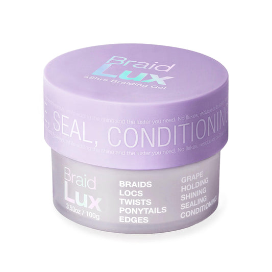 Lux Collection Braiding Gel & Braid Sealer for Box Braids - Braid Lux Gel for Braids, Locs & Twists with Castor Oil & Biotin, Non-Flaking, High Shine Beauty & Personal Care Lux Collection