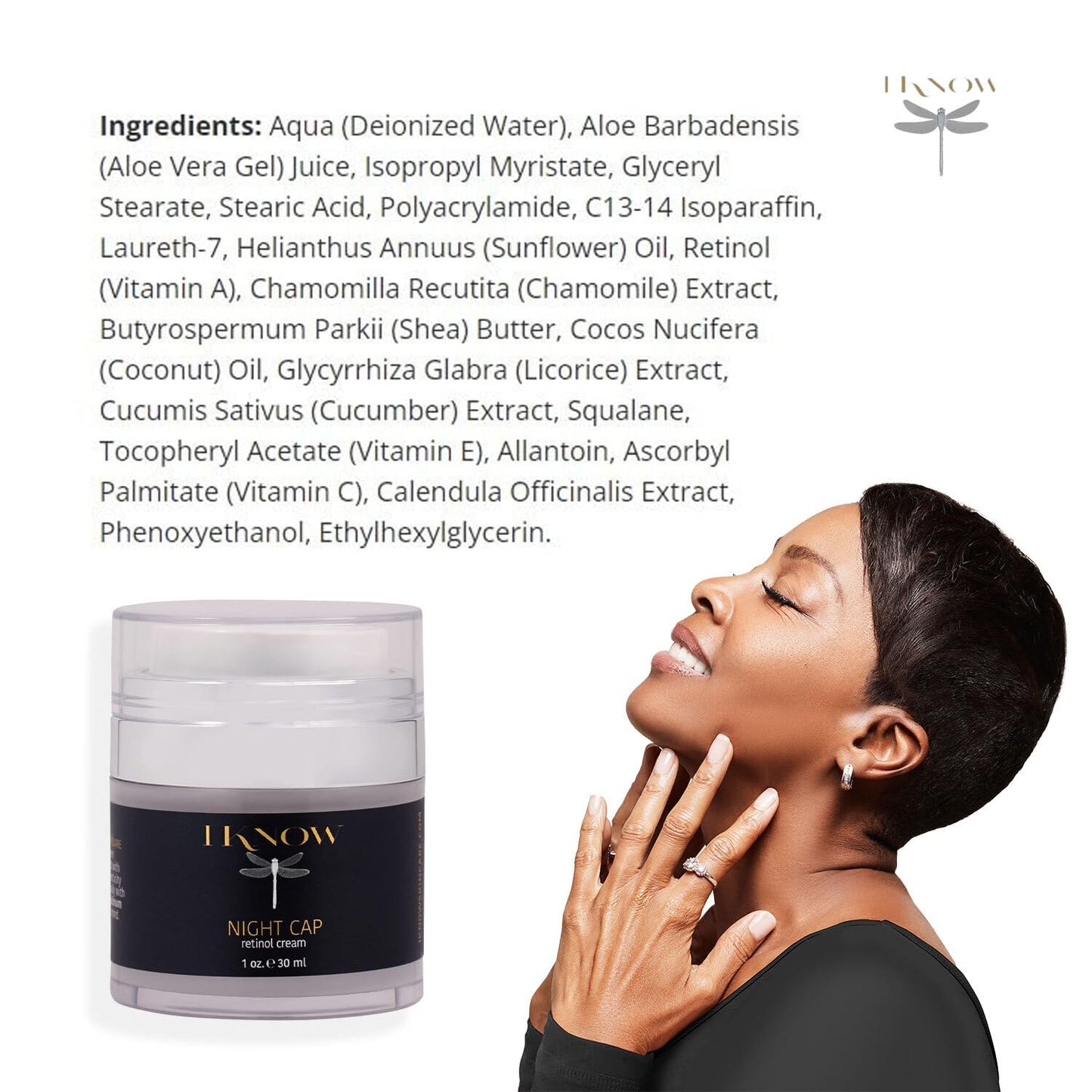 IKNOW NIGHT CAP Retinol Cream Skincare, Pro-Aging Night Cream for Skin Rejuvenation, Retinol Night Cream for Overnight Skin Renewal, Hydrating Retinol Beauty & Personal Care IKNOW