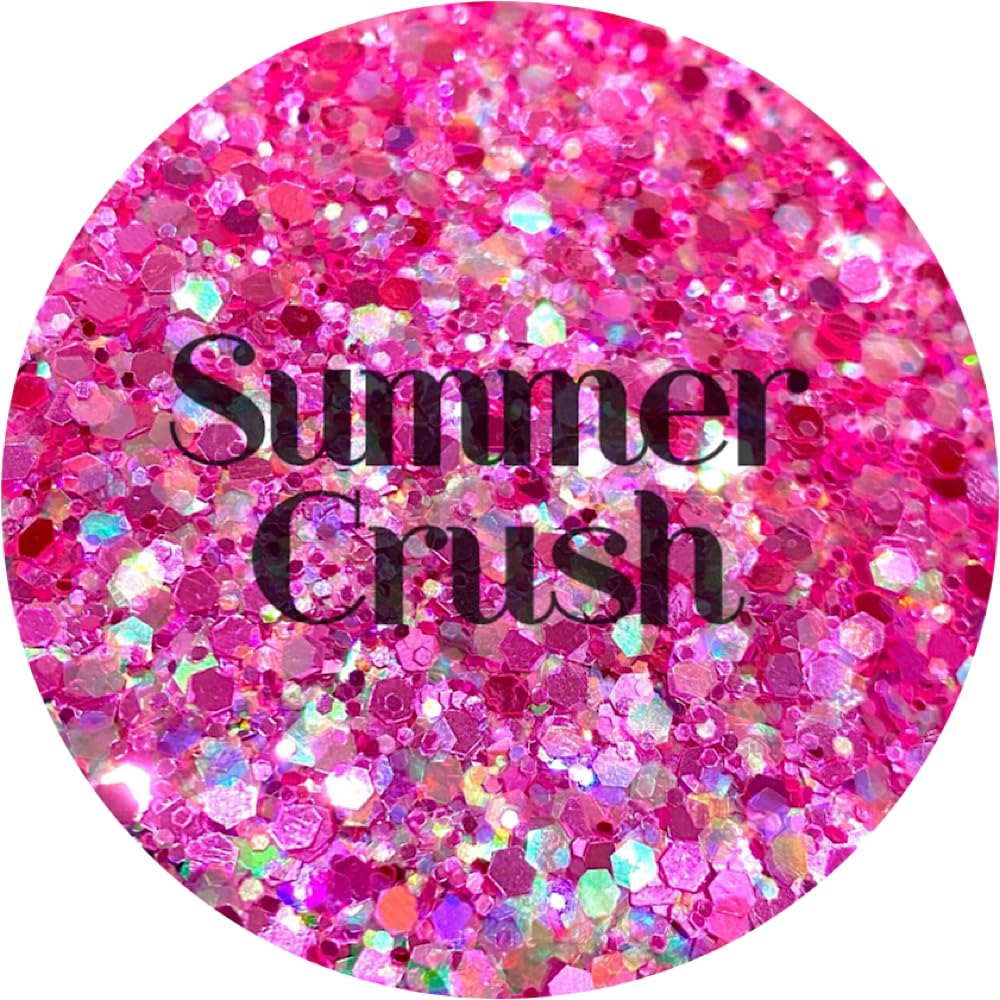 Pink Polyester Glitter | Craft Glitter | Glitter for Arts & Crafts | Tumblers | Cosmetics | Nails | Epoxy Resin Art | Slime | DIY | Body Glitter | 1 Beauty & Personal Care Glitter Heart Co.