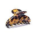 Prettyou Large Size 3.5 Inches Handmade Celluloid French Design Barrettes Tortoise Shell Claw Fashion Accessories Hair Clip for Women (A) Beauty & Personal Care Prettyou