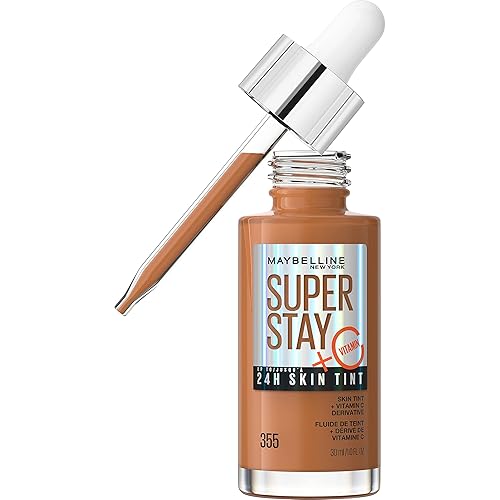 Maybelline Super Stay Up to 24HR Skin Tint, Radiant Light-to-Medium Coverage Foundation, Makeup Infused With Vitamin C, 335, 1 Count Beauty & Personal Care MAYBELLINE