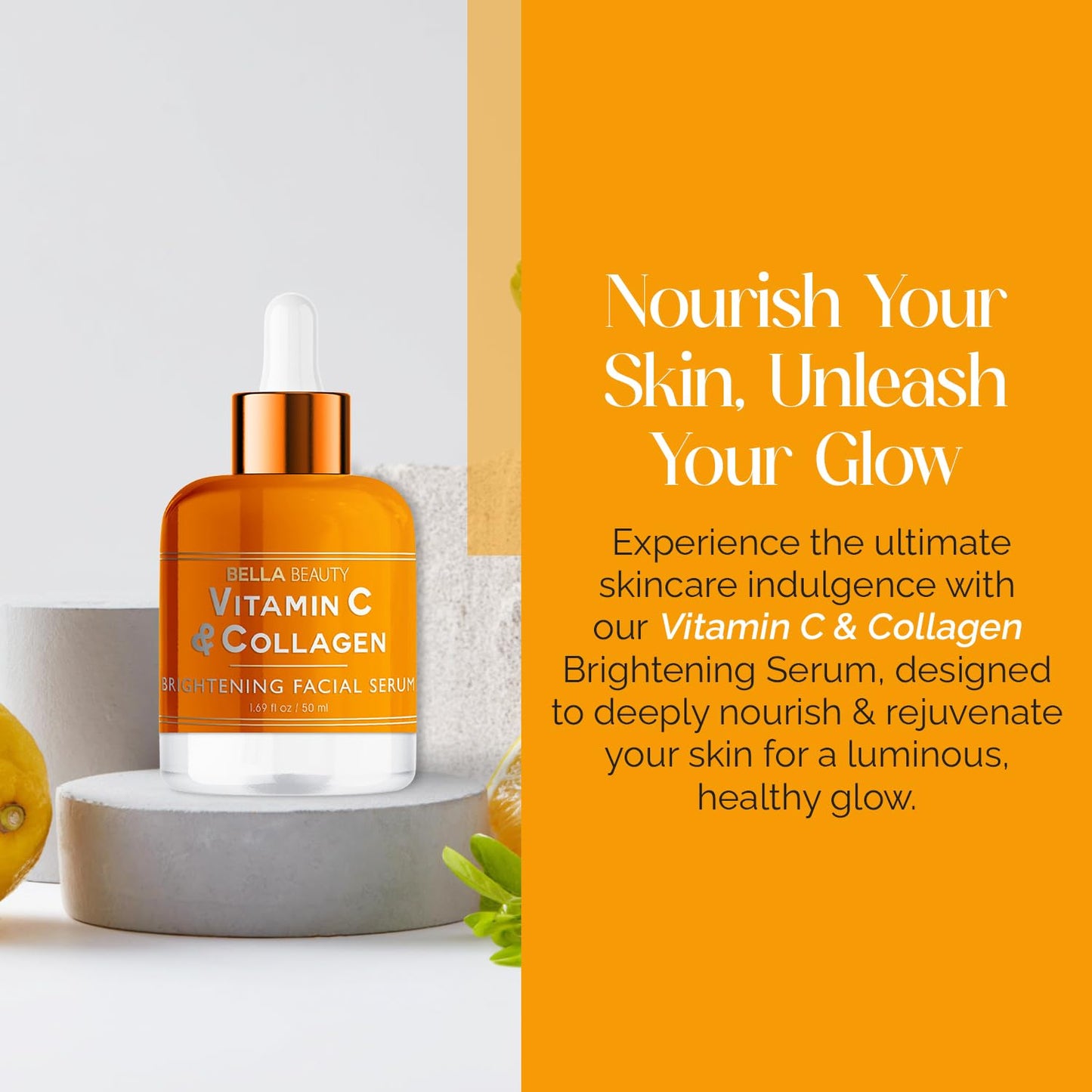 Bella Beauty Vitamin C Serum with Collagen - Dark Spot Reduction, Skin & Anti-Aging - Dermatologist Tested, Cruelty-Free Korean Skin Care for All Skin Beauty & Personal Care Bella Beauty