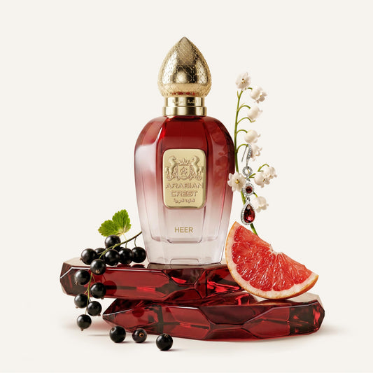Arabian Crest Dubai Heer Eau de Parfum 100ML - Floral Woody Musk Perfume for Unisex Long-Lasting Romantic Scent with Grapefruit, Cedar, Vegan Beauty & Personal Care Arabian Crest