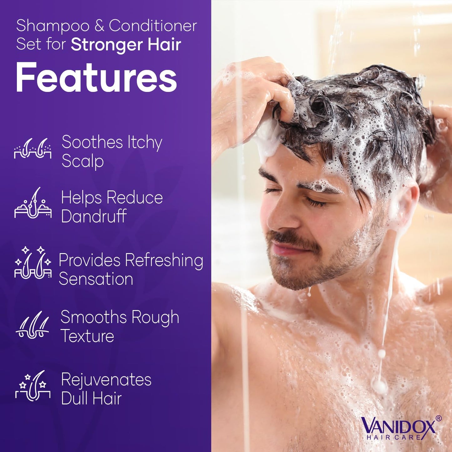 Vanidox Tea Tree Shampoo and Conditioner Set with Lavender and Mint | DHT Blockers | With 100% Pure Tea Tree Oil for Itchy, Dry Scalp | Sulfate Beauty & Personal Care VANIDOX
