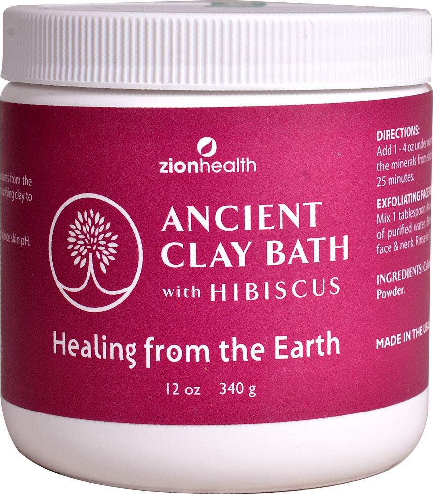 Zion Health, Ancient Clay Bath,Hibiscs 12 Oz Ea 1 Beauty and Personal Care Adama Minerals