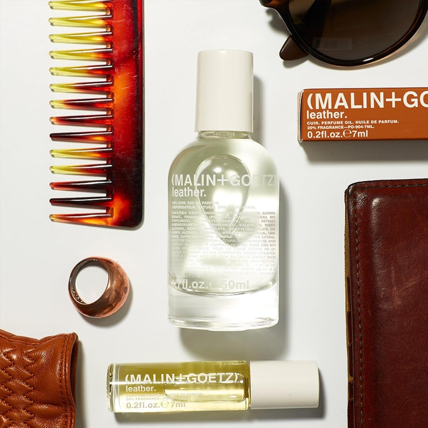 Malin + Goetz Leather Eau de Parfum, 1.7 Fl. Oz. - Men & Women's Perfume, Modern Fragrance, Rustic Wood Scented Perfume, Vintage Leather Scent, Vegan Beauty & Personal Care MALIN+GOETZ