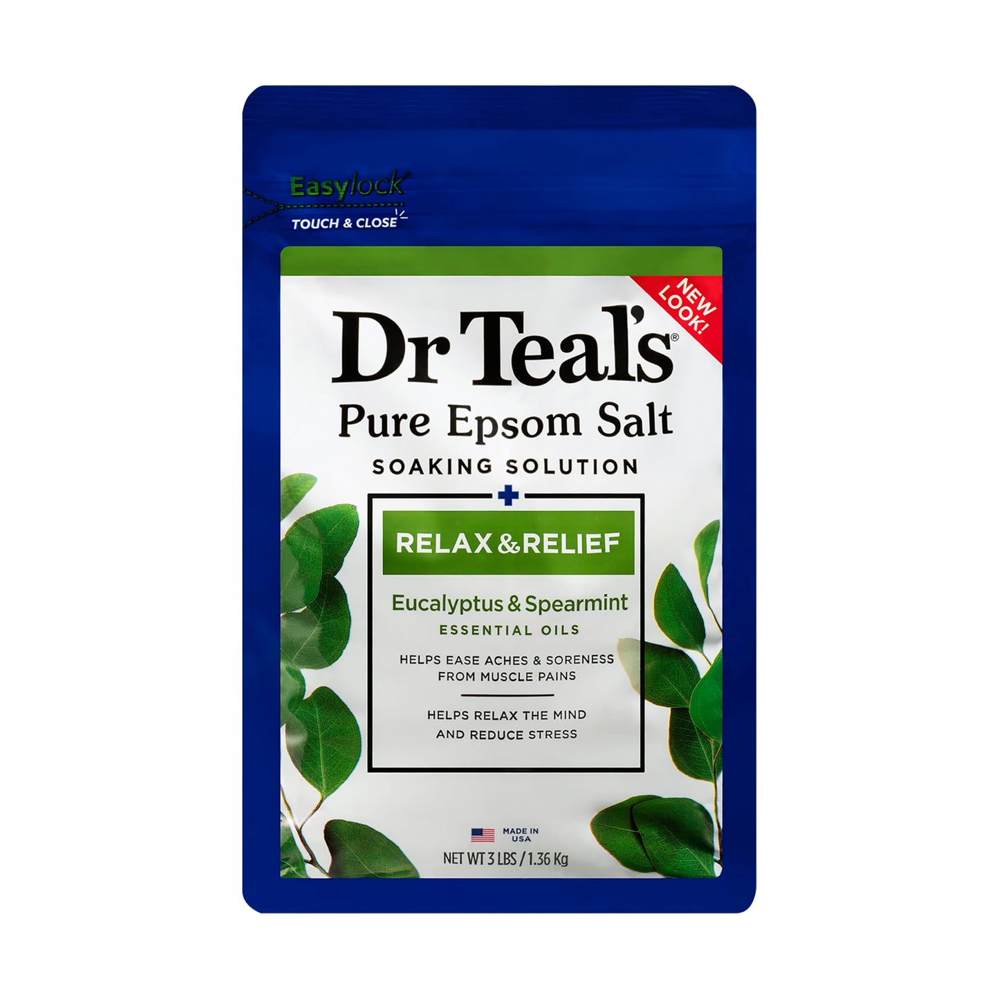 Dr Teal's Epsom Salt Soaking Solution with Eucalyptus Spearmint, 48 Oz Beauty and Personal Care Dr Teal's