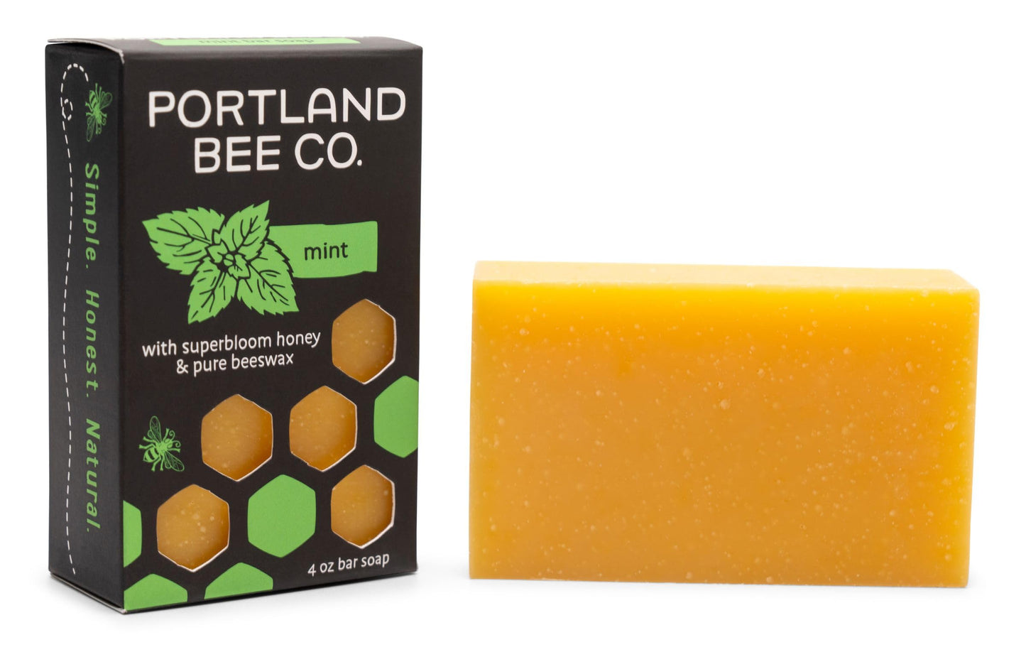 Portland Bee Co. All Natural Beeswax and Super Bloom Honey Bar Soap - Mint Beauty & Personal Care Portland Bee Balm