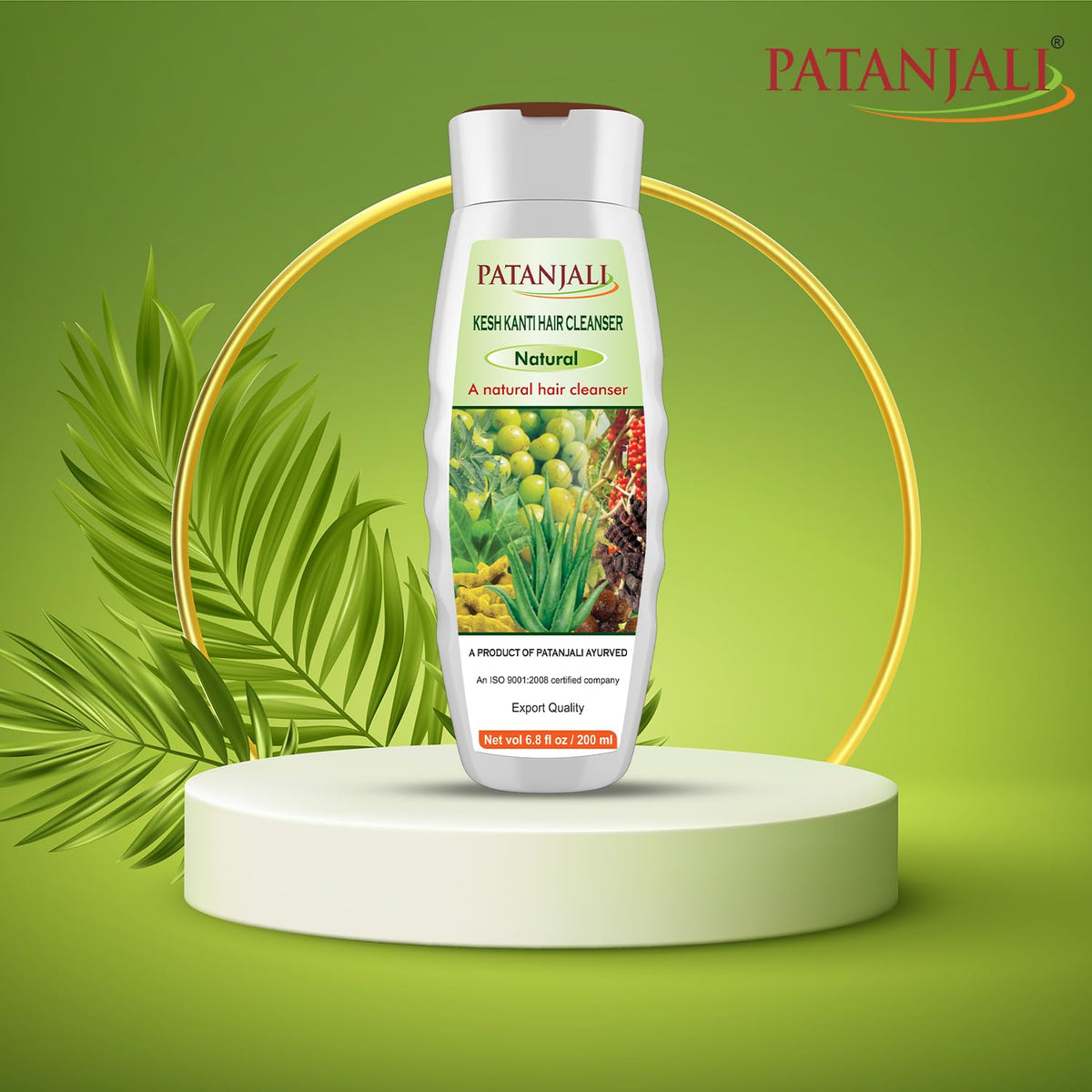 patanjali Kesh Kanti Natural Hair Cleanser - 200ml / 6.8 fl oz (Pack of 2)