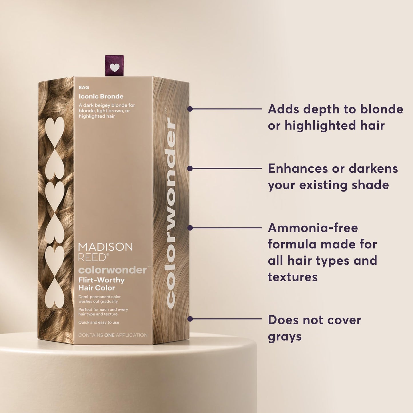 Madison Reed ColorWonder Demi-Permanent Hair Color Kit - 8AG Light Ash Golden Brown (Iconic Bronde) | Blends Grays, Adds Dimension, Ammonia-Free Beauty & Personal Care Madison Reed