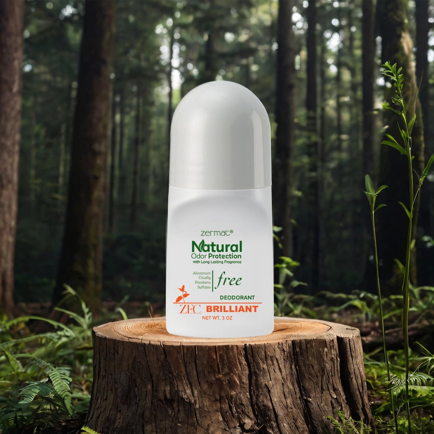 Zermat Vivaze Brilliant, Natural Roll-On Deodorant, 3 Oz. Beauty and Personal Care Zermat