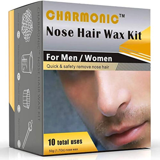Nose Wax Kit, Nose Hair Wax Kit with 20 Applicators, Quick & Painless Nose Waxing Kit for Men and Women, Nose Hair Remover Kits Used 10 Times Usage Beauty and Personal Care Charmonic