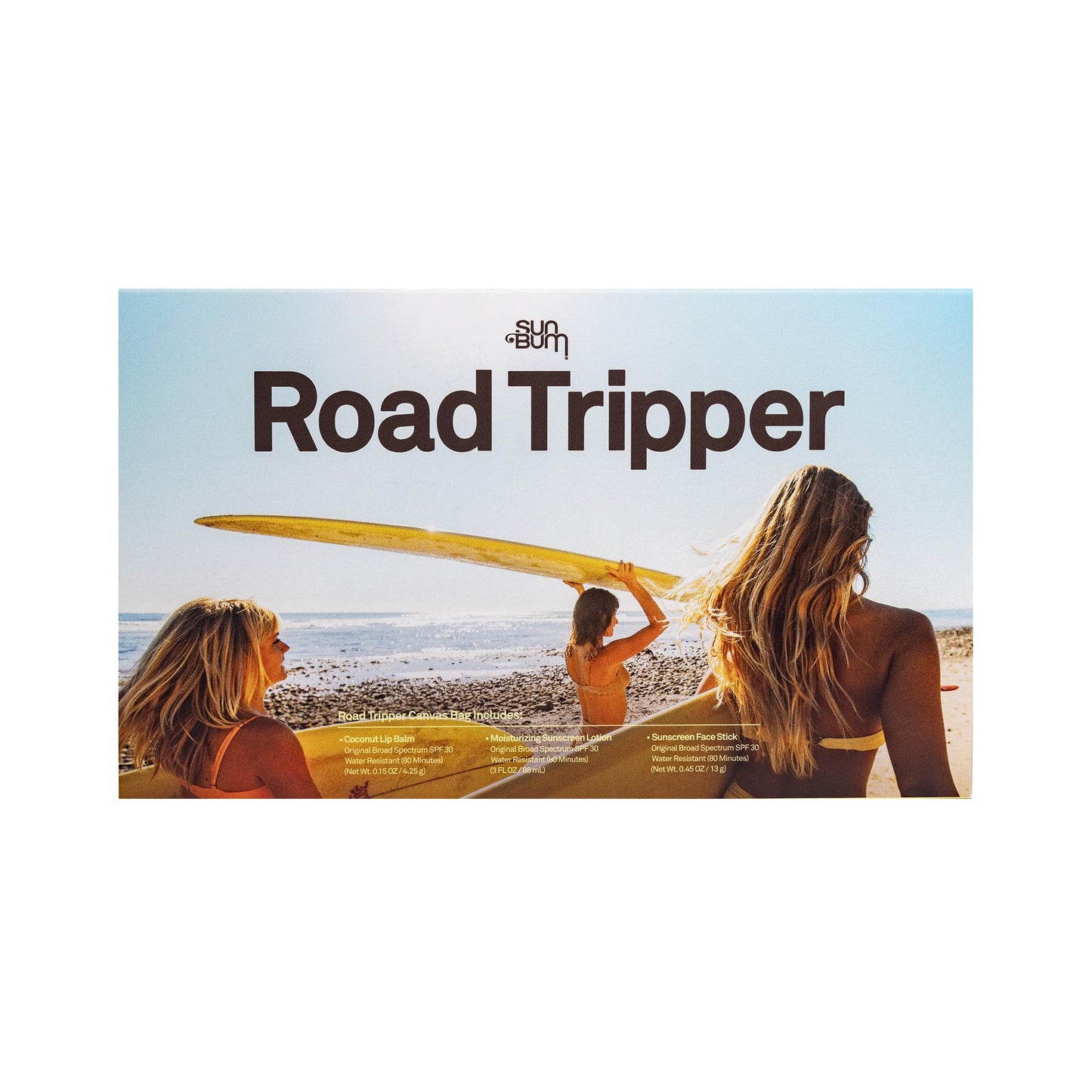 Sun Bum Road Tripper - Travel Sized Sun Care Pack with Sunscreen Lotion, Face Stick, and Lip Balm - SPF 30 Broad Spectrum UVA/UVB Protection - Hawaii Beauty and Personal Care Sun Bum