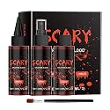 AOYEBO Halloween Fake Blood Kit - 4-Piece Washable Fake Blood Spray with Dropper & Brush for SFX Makeup and Zombie Cosplay Beauty & Personal Care AOYEBO