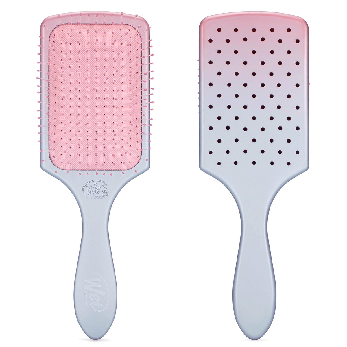 Wet Brush Paddle Detangler Hair Brush, Pink/Purple (Feel Good Ombre), Ultra-Soft IntelliFlex Bristles w/AquaVent Design, Great For Treatment & Mask