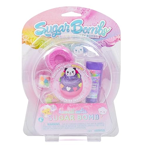 Sugar Bombs by Horizon Group USA, Design & Decorate Your Own Kawaii Themed Fizzing Bomb. Fizz in Bowl to Revel Hidden Surprise Gift. Embellish… Beauty & Personal Care Sugar Bombs