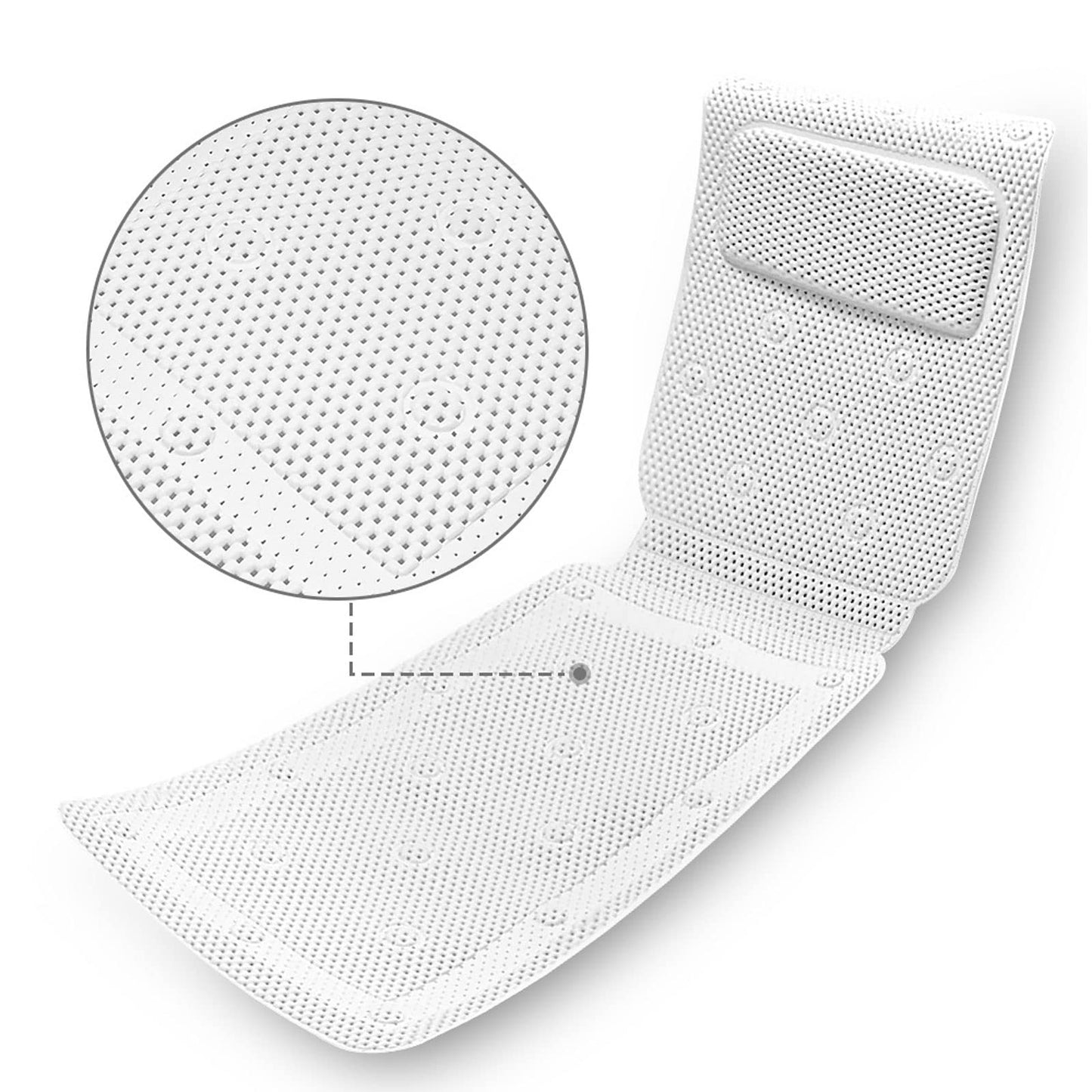 MENGKK Bath Pillows Non-Slip Bathtub Mat Mattress Pad Breathable Mesh Layers Bath Cushion with Pillow Full Body Tub Beauty and Personal Care MENGKK