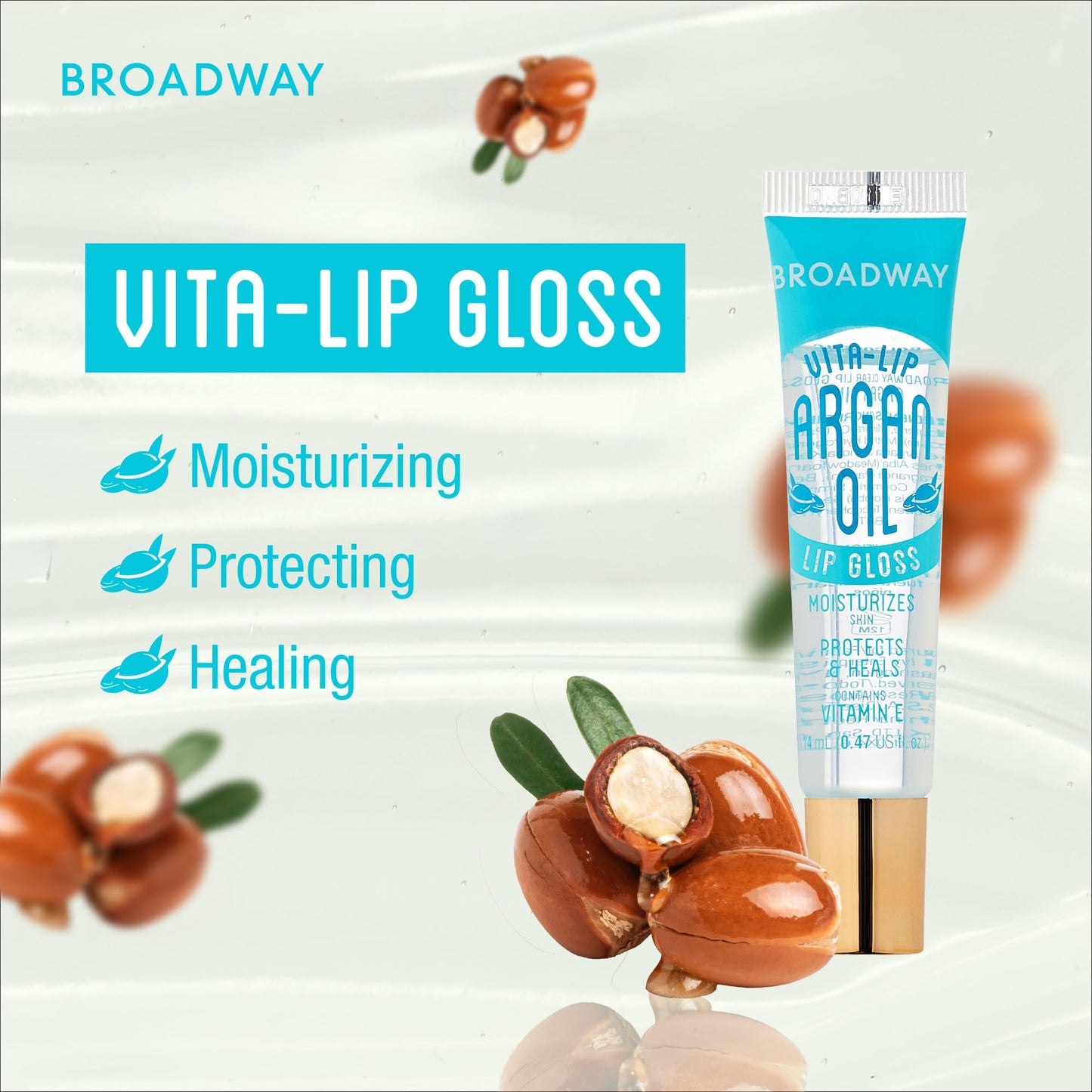 Ruby Kisses Broadway Vita-Lip Clear Lip Gloss (10 Pack), Hydrating & Soothing Formula with Vitamin, High-Shine Non-Sticky Lip Balm with Mint, Rosehip, Beauty & Personal Care Ruby Kisses