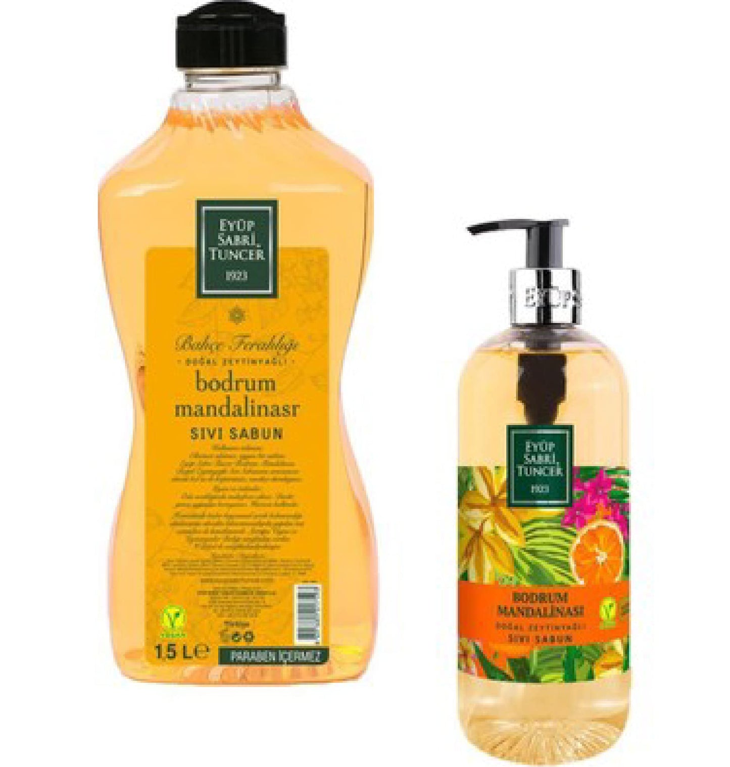 EST 1923 Eyup Sabri Tuncer Natural Soap Series (Foam Bodrum Mandarin-Natural Olive Oil, 500ml) Beauty & Personal Care EST