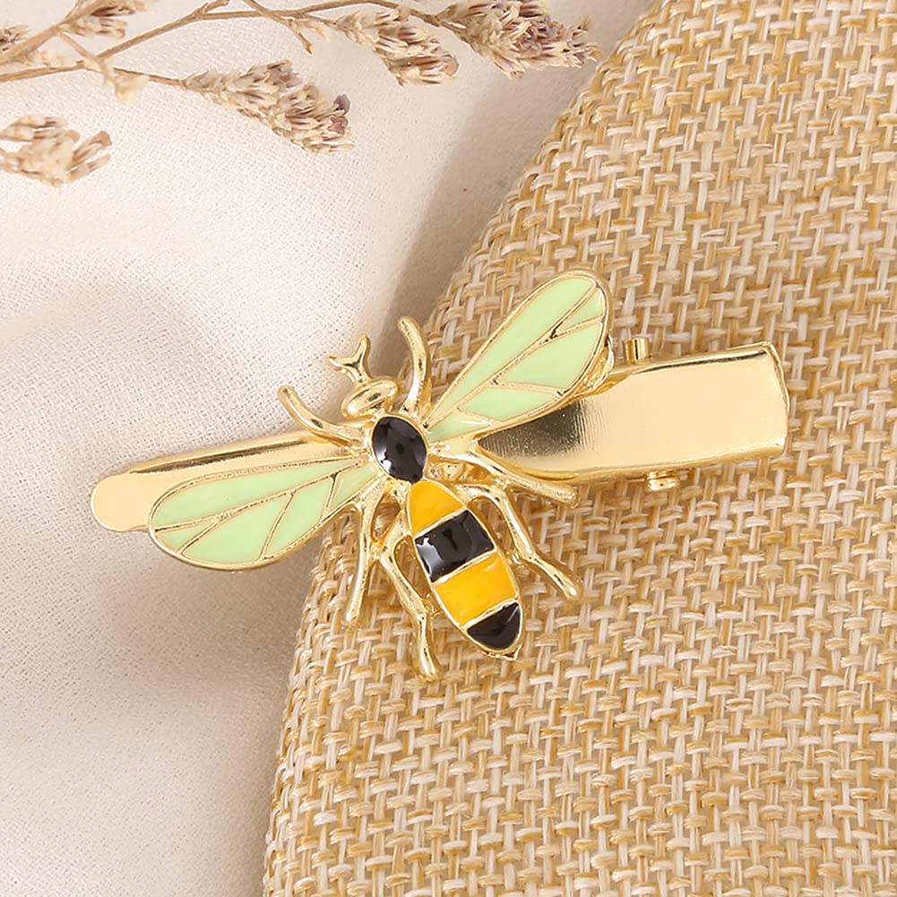 6Pcs Exquisite Cute Metal Bee Alligator Hair Clips Barrettes Honeybee Hair Side Clip Bride Bridesmaid Hair Jewelry Accessories for Women Teen Girls Beauty & Personal Care luzen