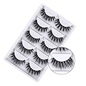 3D False Eyelashes, 3D Faux Mink Fake Eyelashes Handmade Dramatic Thick Crossed Cluster False Eyelashes Black Nature Fluffy Long Soft Reusable,Style 1 Beauty & Personal Care EVERMARKET