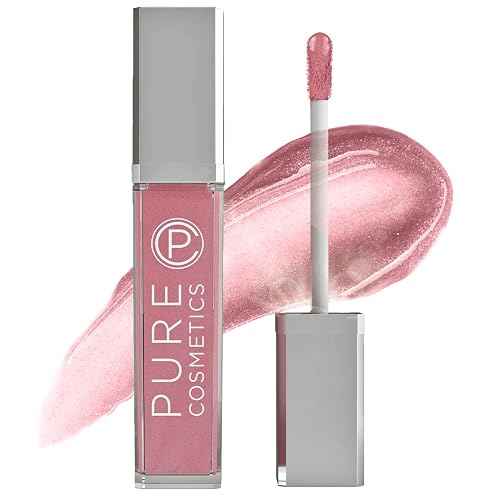 Pure Illumination Light-Up Lip Gloss with LED-Lit Applicator Brush + Side Mirror, Non-Sticky, Moisturizing Hydrating Lip Glosses with Lanolin, Jojoba Beauty & Personal Care Pure Cosmetics