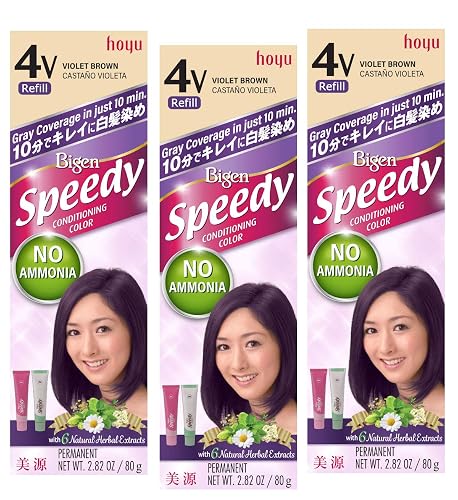 Bigen Speedy Conditioning Color Refill: 4V Violet Brown - 3 Pack Beauty & Personal Care Bigen