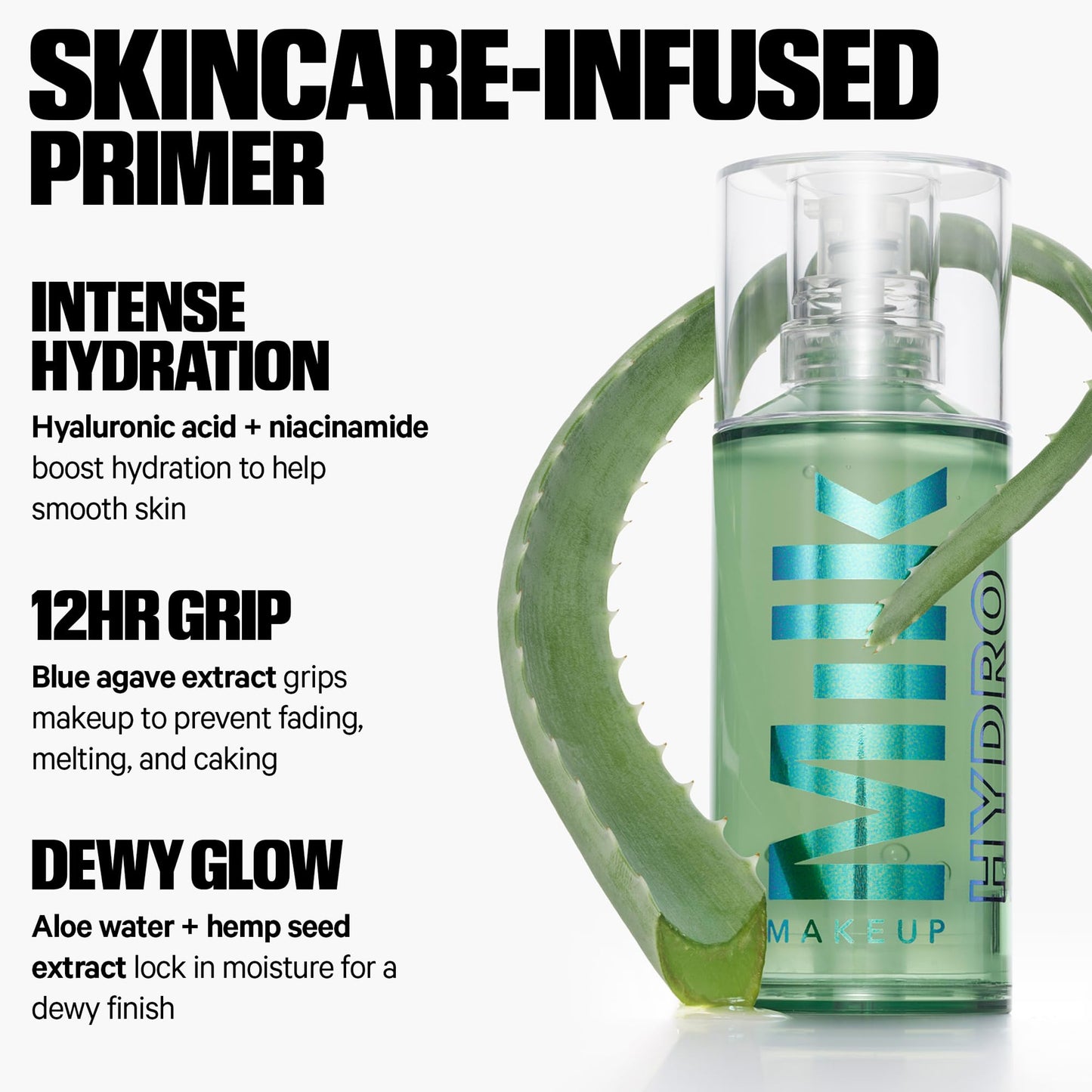 Milk Makeup Hydro Grip Primer with Hyaluronic Acid + Niacinamide - Hydrating Face Primer Grips Makeup for Up to 12 Hours - Silicone-Free, Lightweight Beauty & Personal Care Milk Makeup