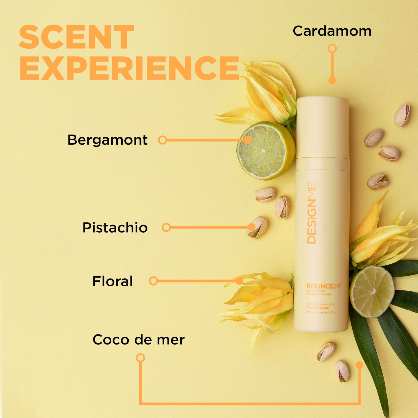 Design.Me BOUNCE.ME Curling Gel Spray | Frizz-Free Curl Defining Gel - Refresh Curls, Waves, Coils | Non-Crunchy, Non-Sticky Formula - Climate Control Beauty & Personal Care Design.Me