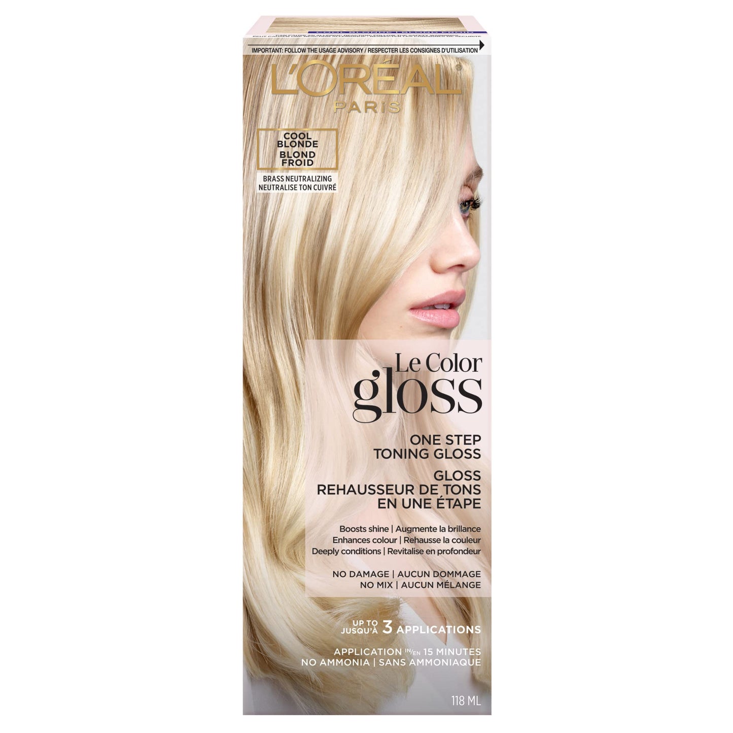 L’Oreal Paris Le Color One Step Hair Toning Gloss, Cool Blonde, 4 Ounce Beauty & Personal Care L'Oreal Paris