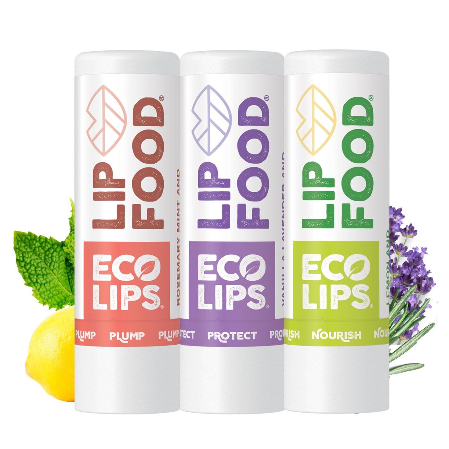 Eco Lips Lip Food - Nutrient Dense & Organic Lip Balm (Nourish, Plump and Protect) | Golden Jojoba, Cocoa Butter & Coconut Oil | Organic, Cruelty-Free Beauty & Personal Care Eco Lips