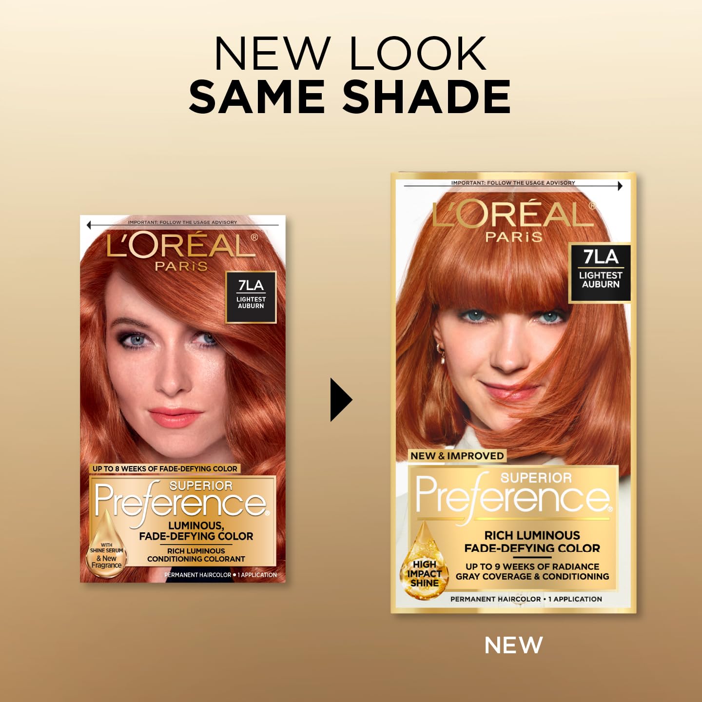 L'Oreal Paris Superior Preference Luminous Fade-Defying Permanent Hair Color, Hair Dye For Up to 9 Weeks of Radiance, Lightest Auburn 7LA, 1 Hair Dye Beauty & Personal Care L'Oreal Paris