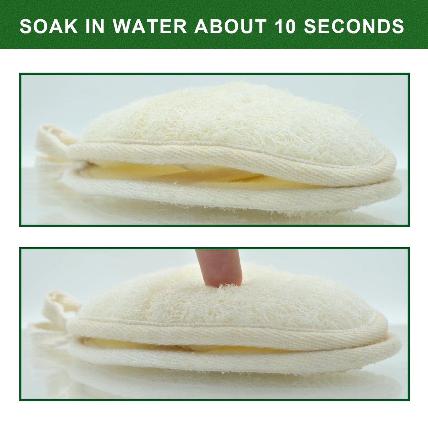 CROVIN Natural Loofah Exfoliating Body Scrubber, Made with Natural Shower Loofah Sponge for Men and Women’s SPA (Pack of 2) Beauty & Personal Care CROVIN