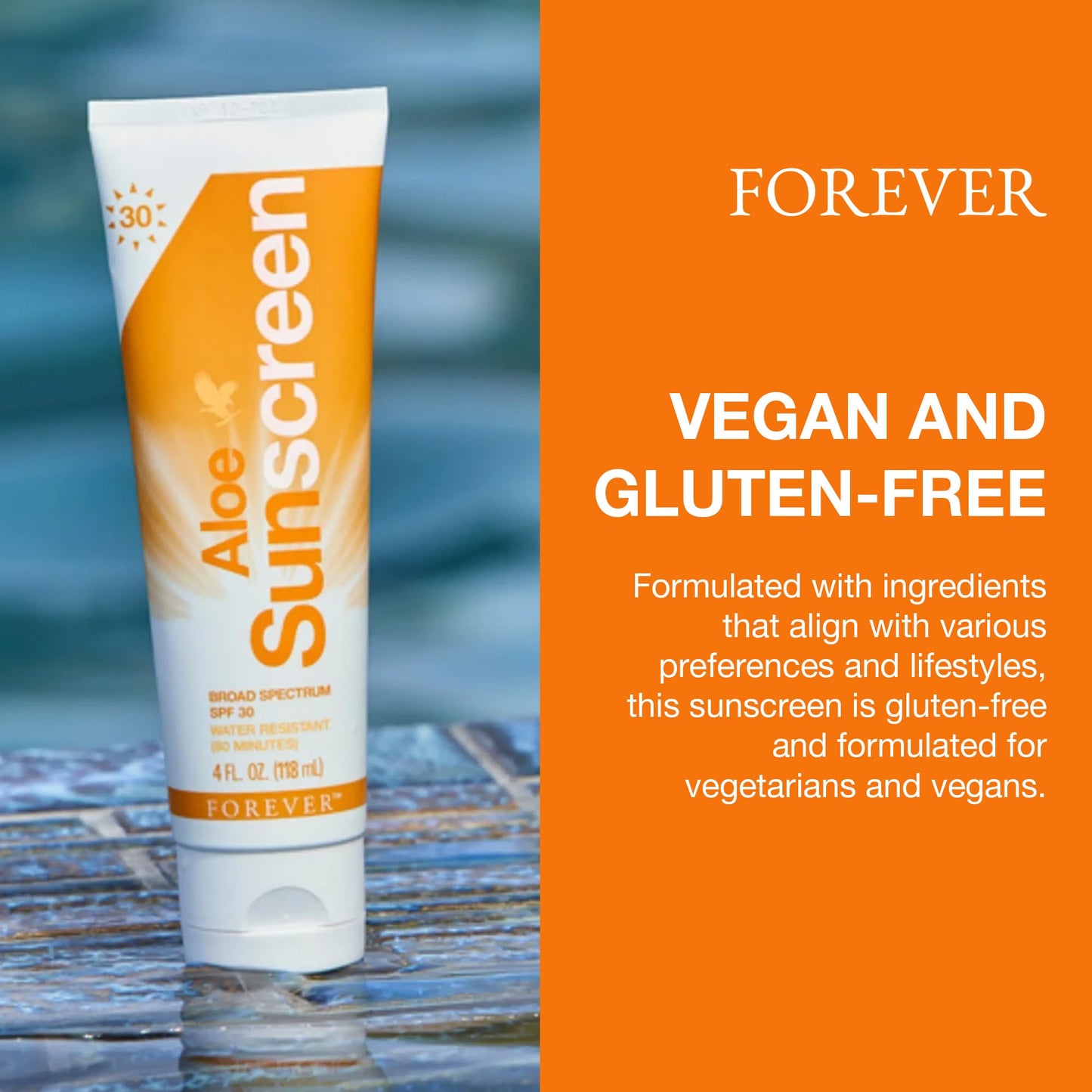 Forever Living - Aloe Sunscreen SPF 30 - with Aloe Vera, Water-Resistant Broad Spectrum UVA and UVB Defense, 4 fl oz Beauty & Personal Care Forever Living Products