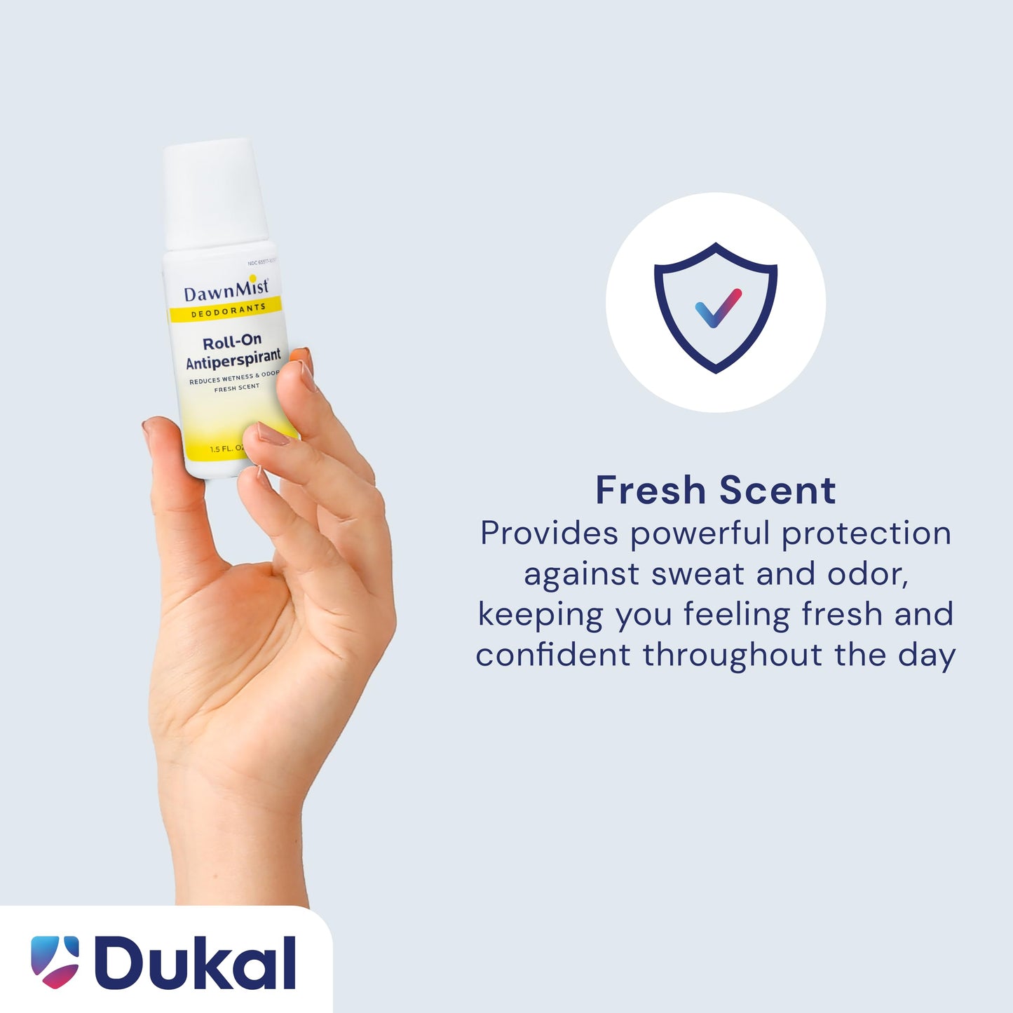 Dukal RD15 Dawn Mist Antiperspirant Deodorant, 1.5 oz, Roll-On, Fresh Scent, Travel Size, Pack of 96 Beauty and Personal Care DawnMist