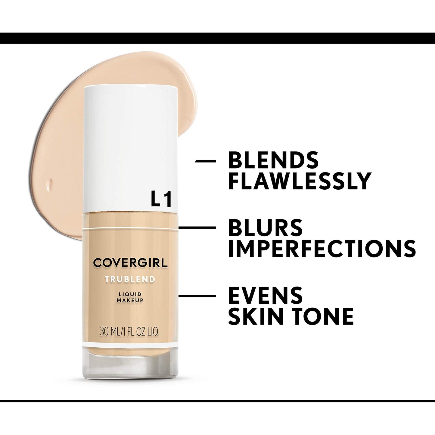 COVERGIRL truBlend Liquid Foundation Makeup Tawny D5, 1 oz (packaging may vary) Beauty & Personal Care COVERGIRL
