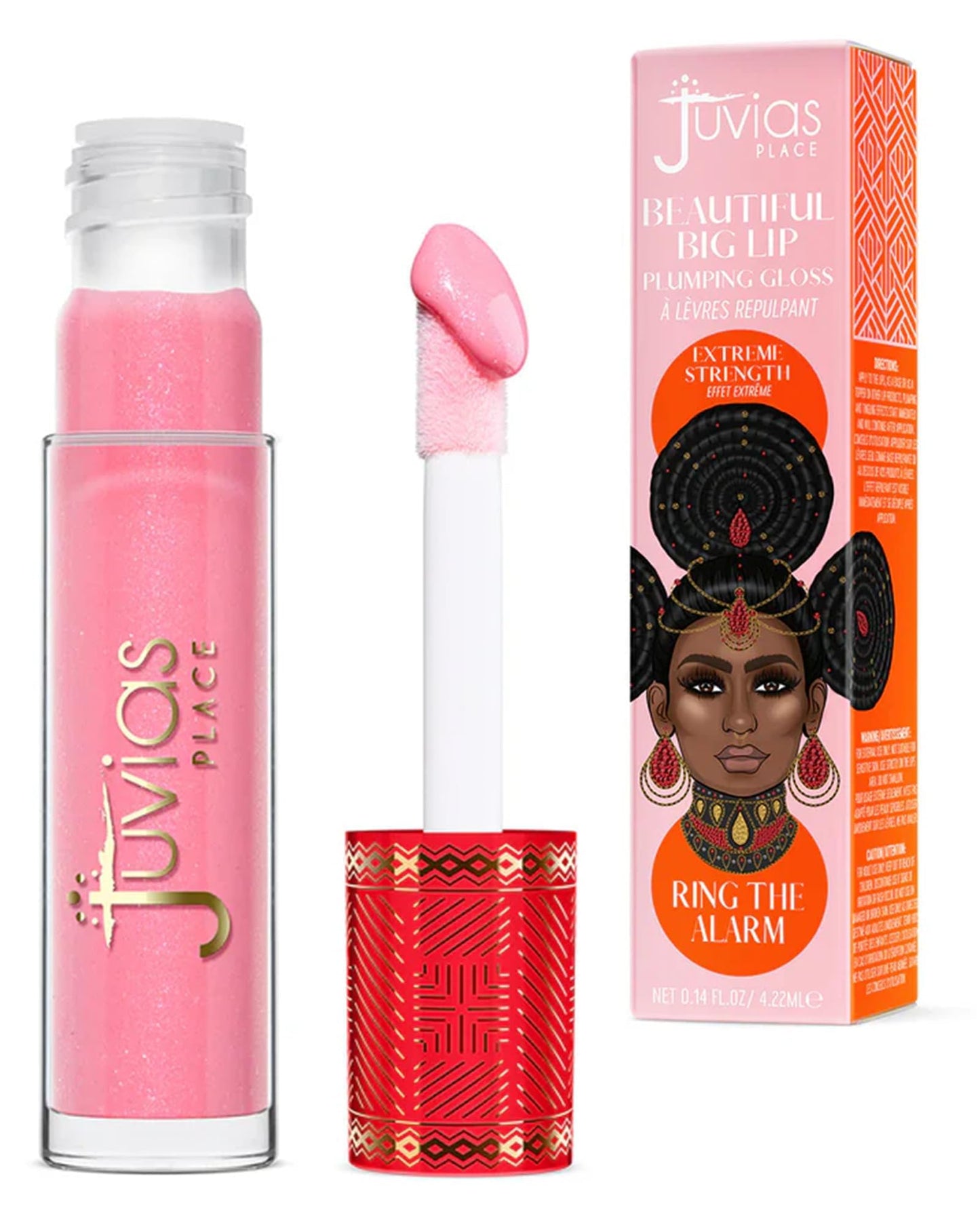 Juvia's Place Beautiful Big Lip Plumper - Ring The Alarm | Stunning Pink Shimmer Gloss for Full, Defined Lips | Plumping, Hydrating & High-Shine Beauty & Personal Care Juvia's Place