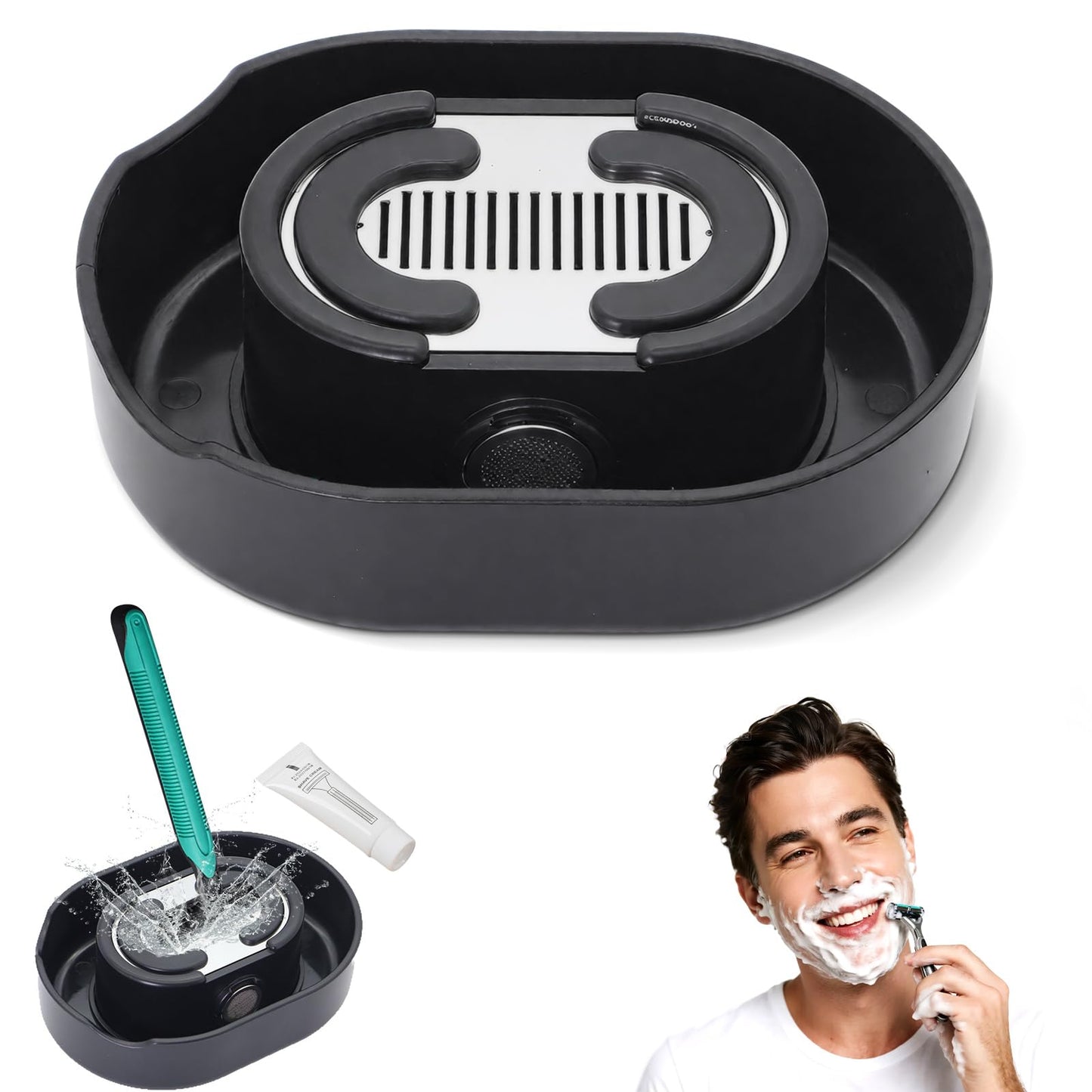 Men's Shaving Razor Rinser Cleaner,Portable Razor Rinser for Shave,Applies to Most Hand Shavers,Quick Cleaning,Say Goodbye to Clogged Razors and Dirty Beauty and Personal Care Zoanchig